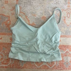 FREE PEOPLE MOVEMENT GOOD KARMA RUCHED CROP TANK